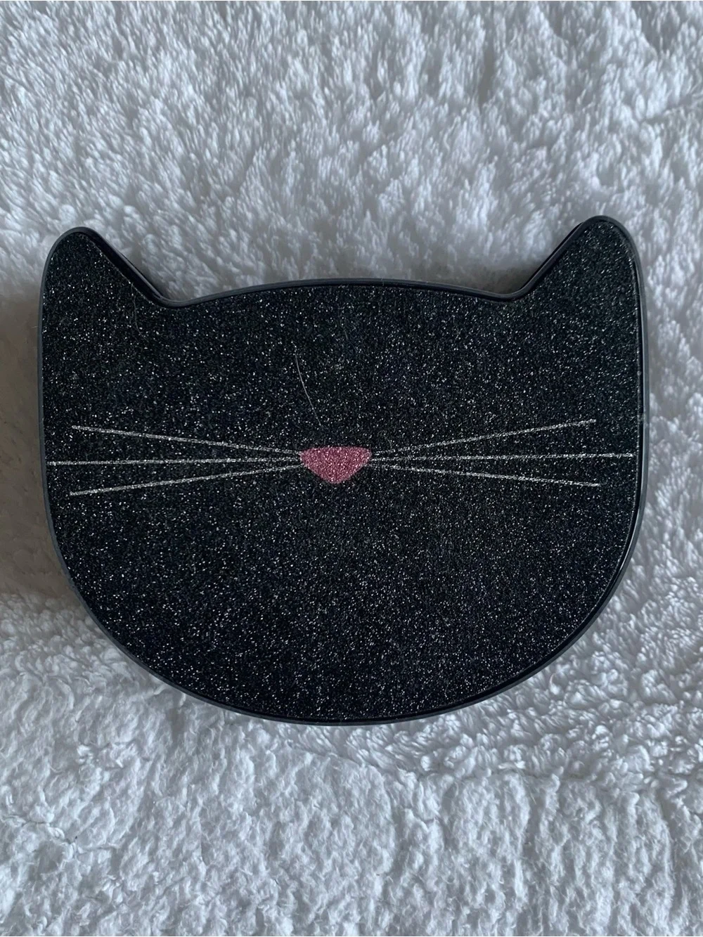 Claire’s Black Glitter Cat 3-Tier Multi-Layer Kids Makeup Palette